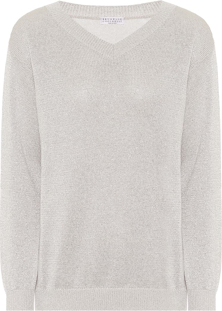 Brunello Cucinelli Metallic cotton-blend sweater