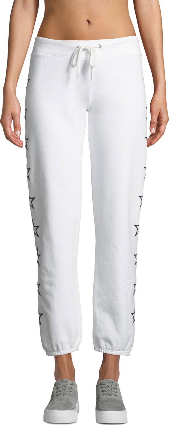 MONROW Super-Soft Vintage Sweatpants with Stars