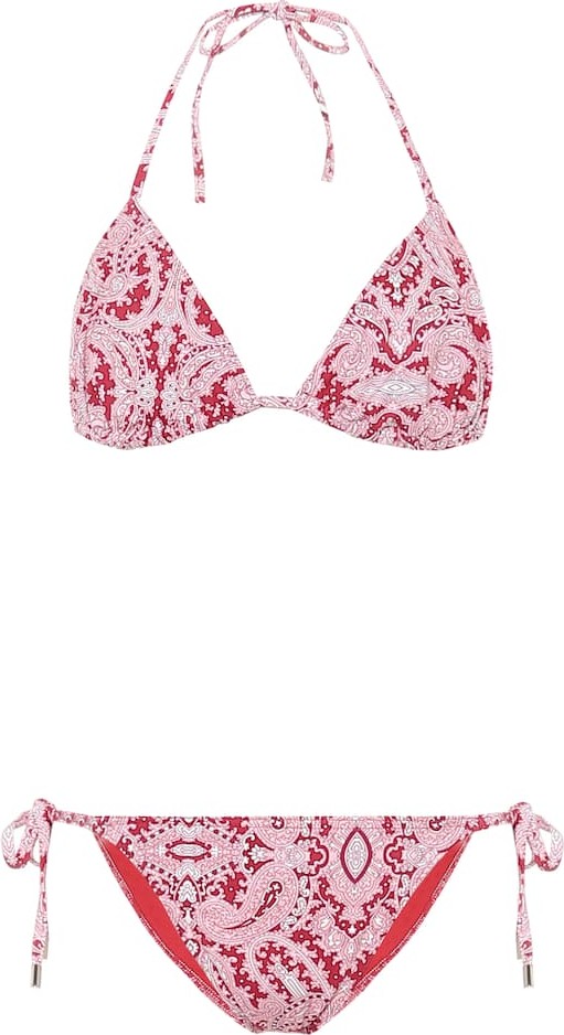 Etro Printed triangle bikini
