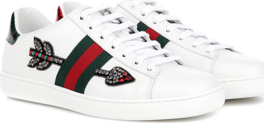Gucci Embellished leather sneakers