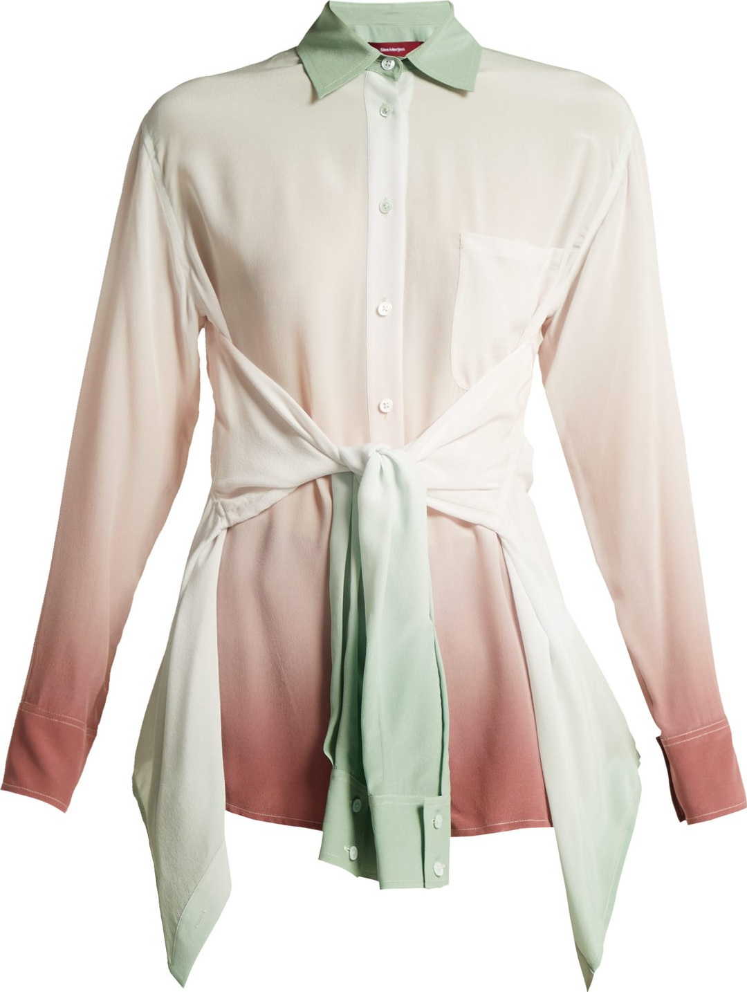 Sies Marjan Nellie double-sleeve ombré silk shirt