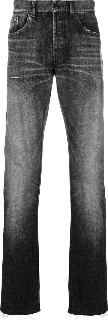 Saint Laurent faded straight leg jeans