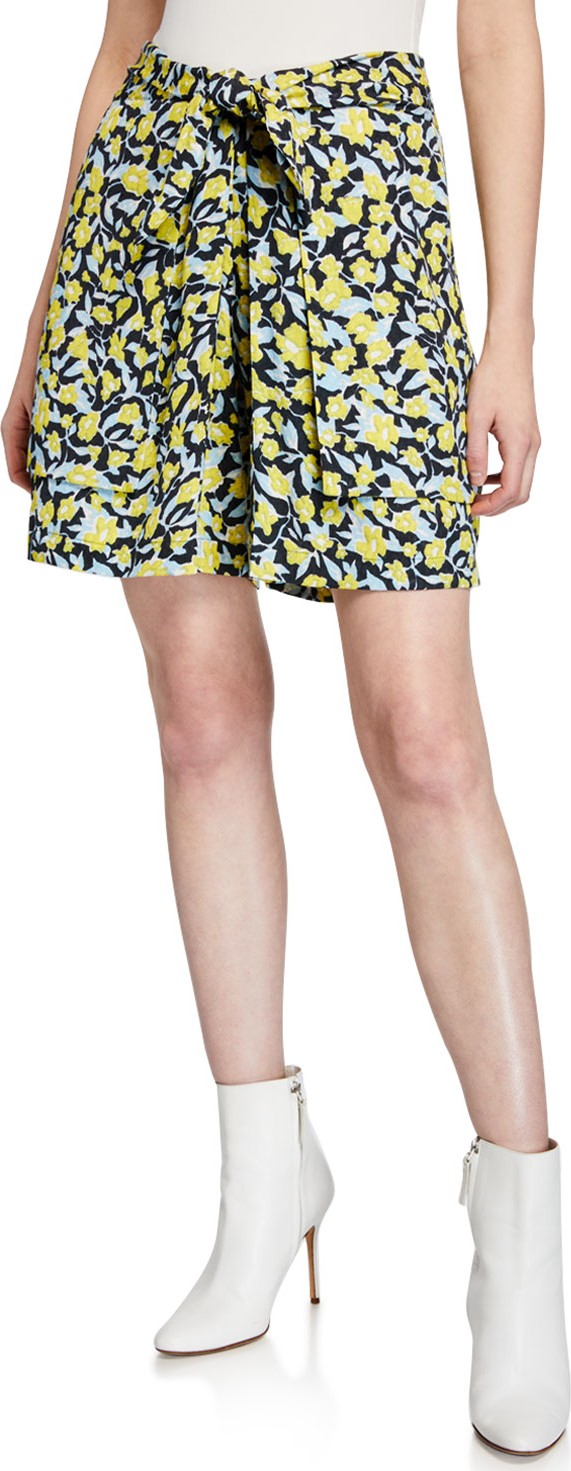 Christian Wijnants Paya Floral Print Wide-Leg Shorts