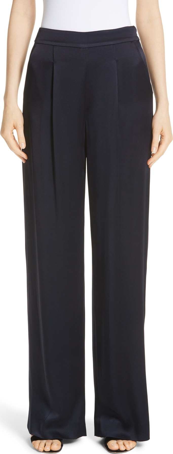 St. John Wide Leg Liquid Crepe Pants