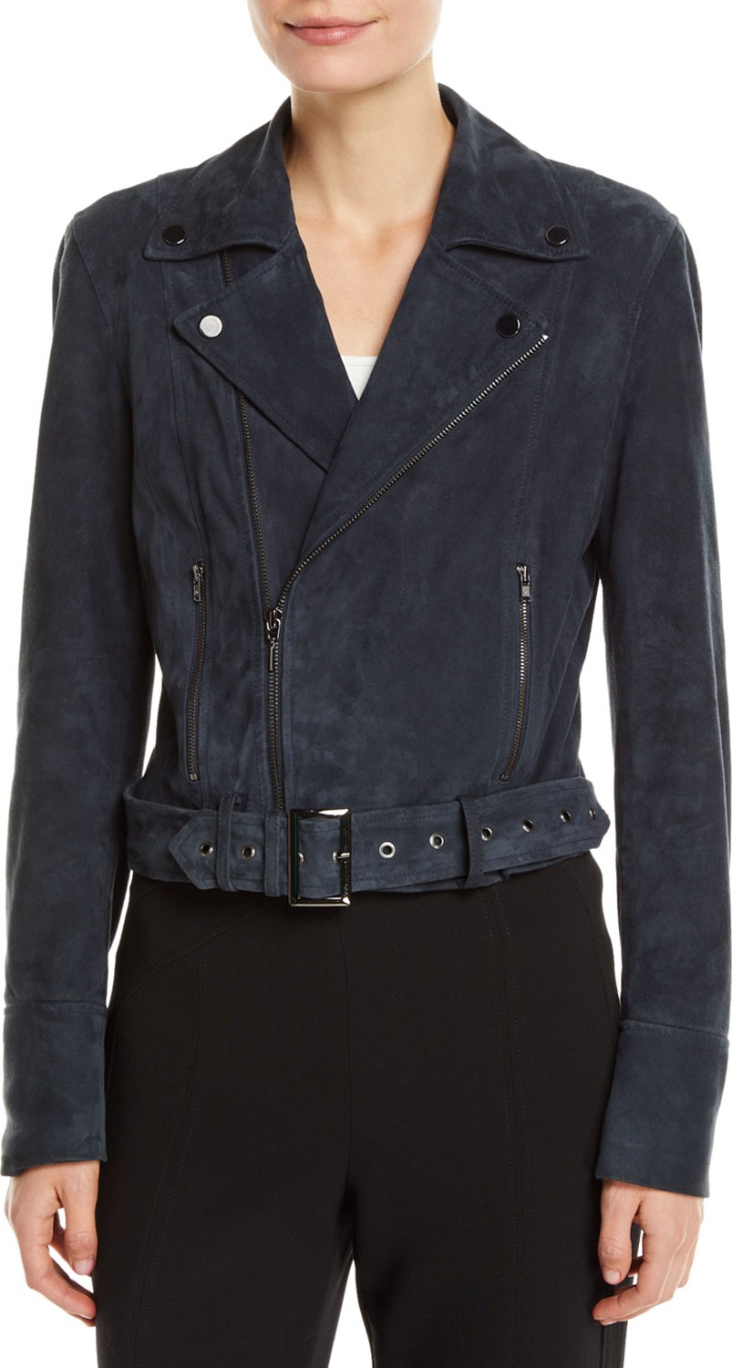 Ramy Brook Ramsay Suede Zip-Front Moto Jacket