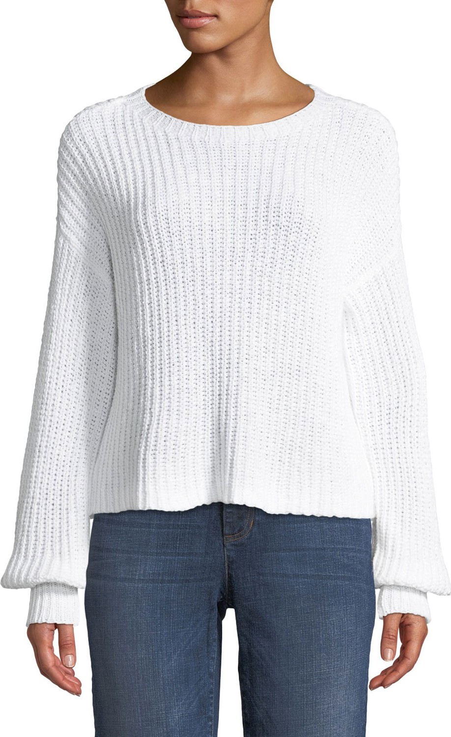 Eileen Fisher Organic Cotton Drop-Sleeve Sweater
