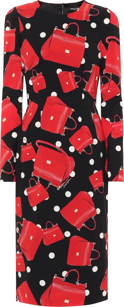 Dolce & Gabbana Sicily printed stretch silk dress