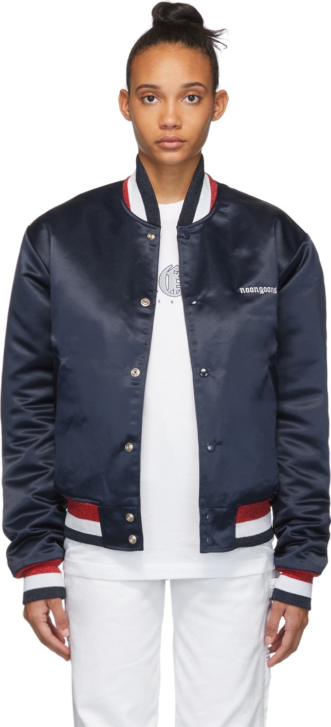 Noon Goons Navy Dugout Bomber Jacket