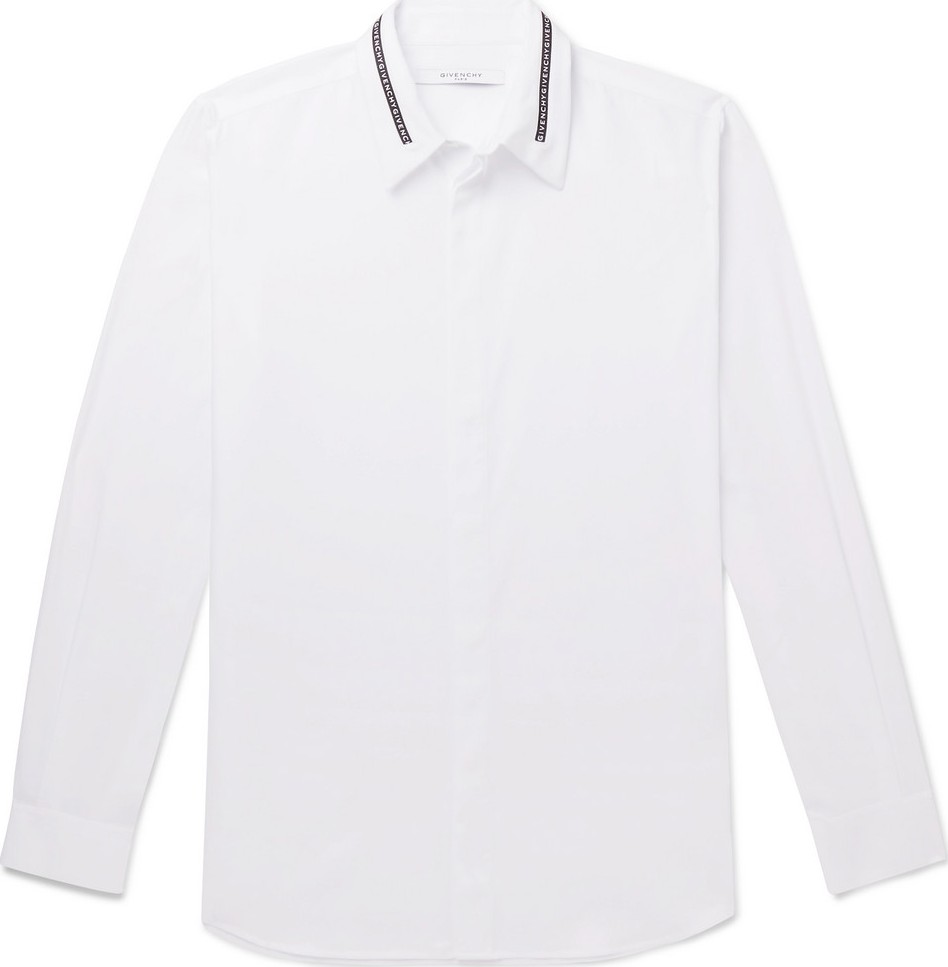 Givenchy Logo-Trimmed Cotton-Poplin Shirt