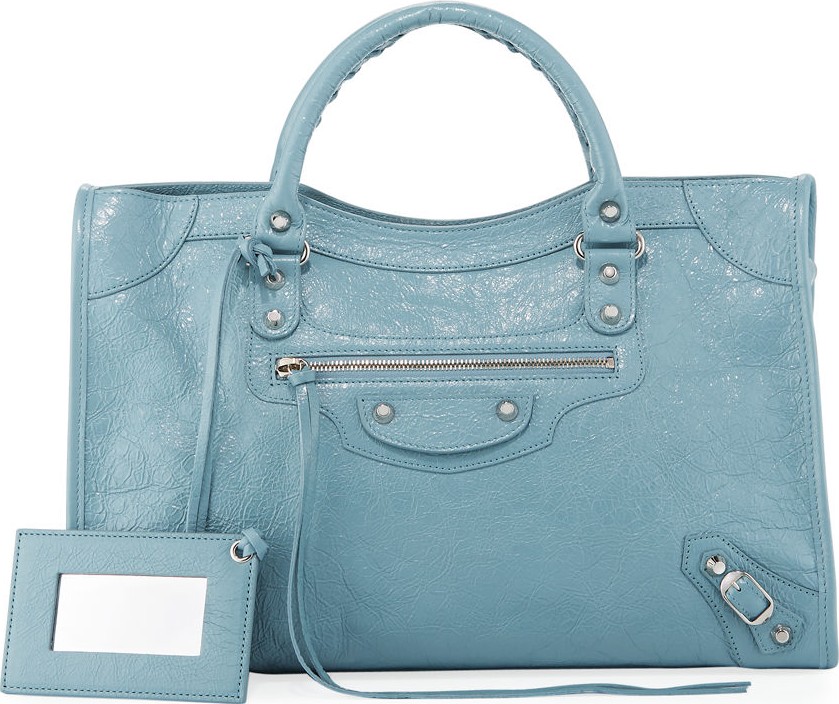 Balenciaga Classic City AJ Satchel Bag with Logo Strap