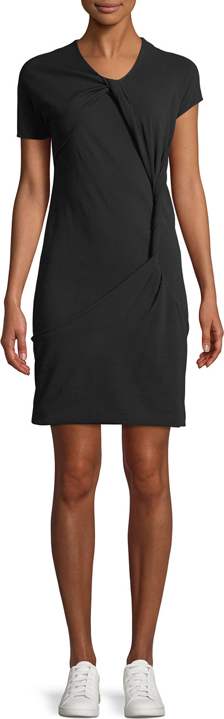 Helmut Lang Knot Twisted Crewneck Tee Dress