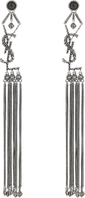 Saint Laurent Logo tassel earrings
