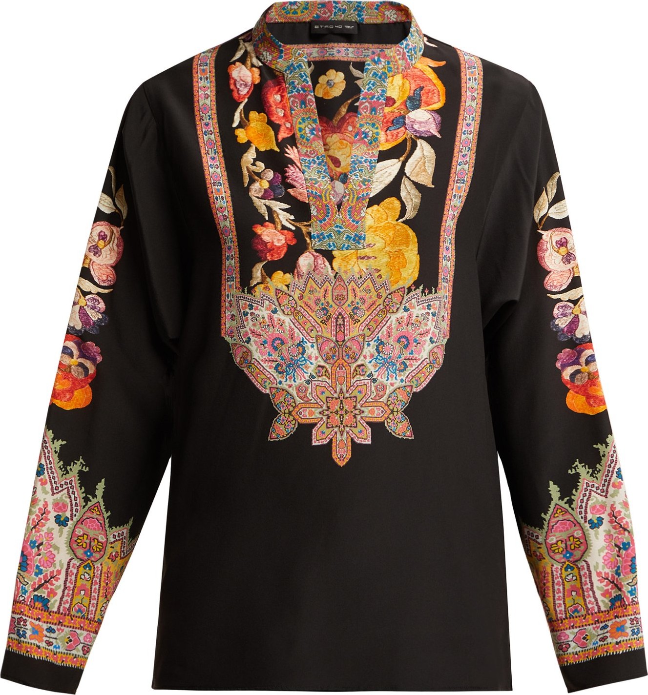 Etro Pentaport digital-print silk kaftan top