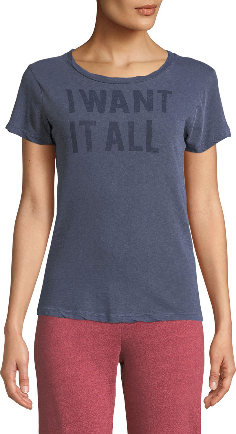 SUNDRY I Want It All Graphic Crewneck Tee