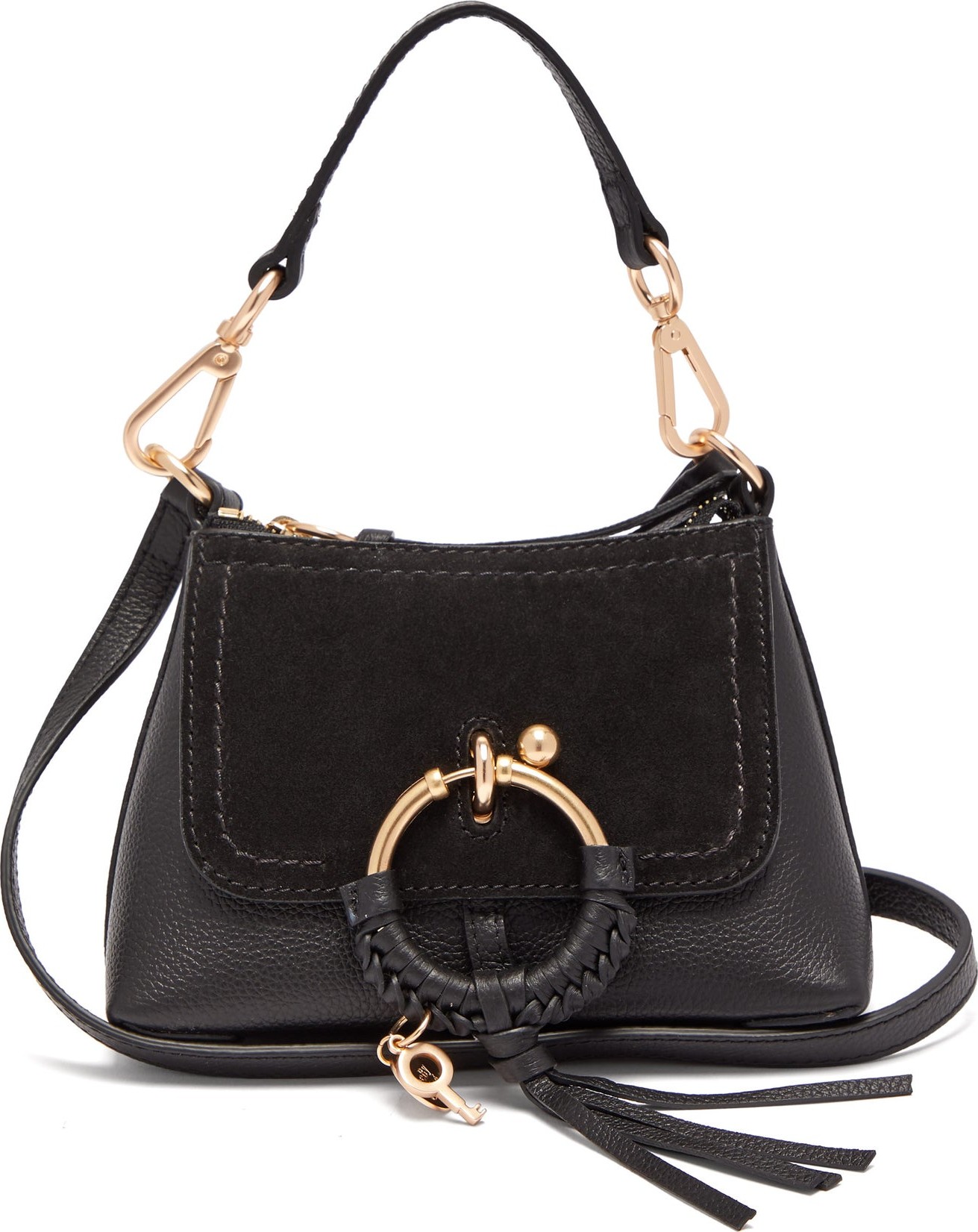 See By Chloé Joan mini leather and suede cross-body bag