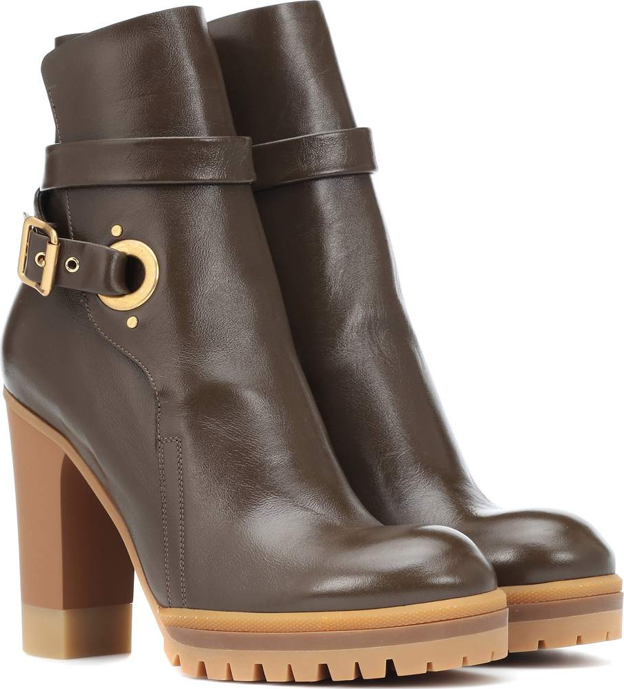Chloe Leather ankle boots