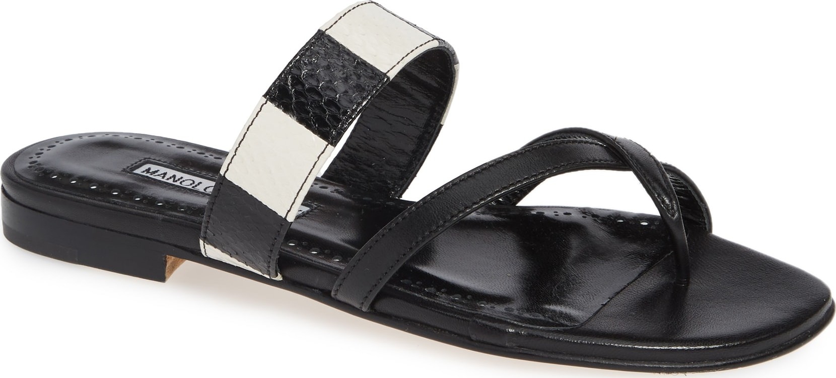 Manolo Blahnik Susa Genuine Snakeskin Sandal