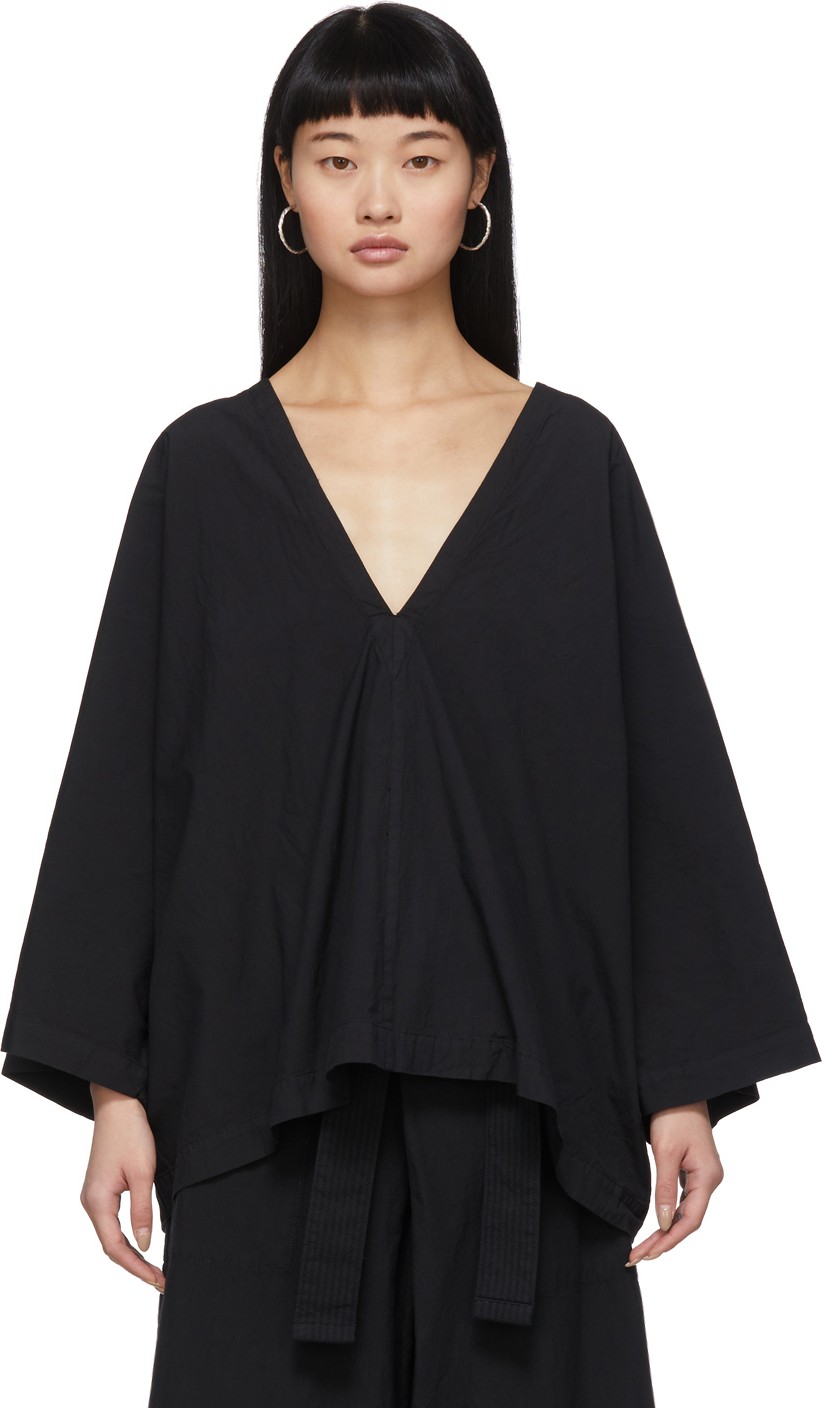 Issey Miyake Black JD Blouse