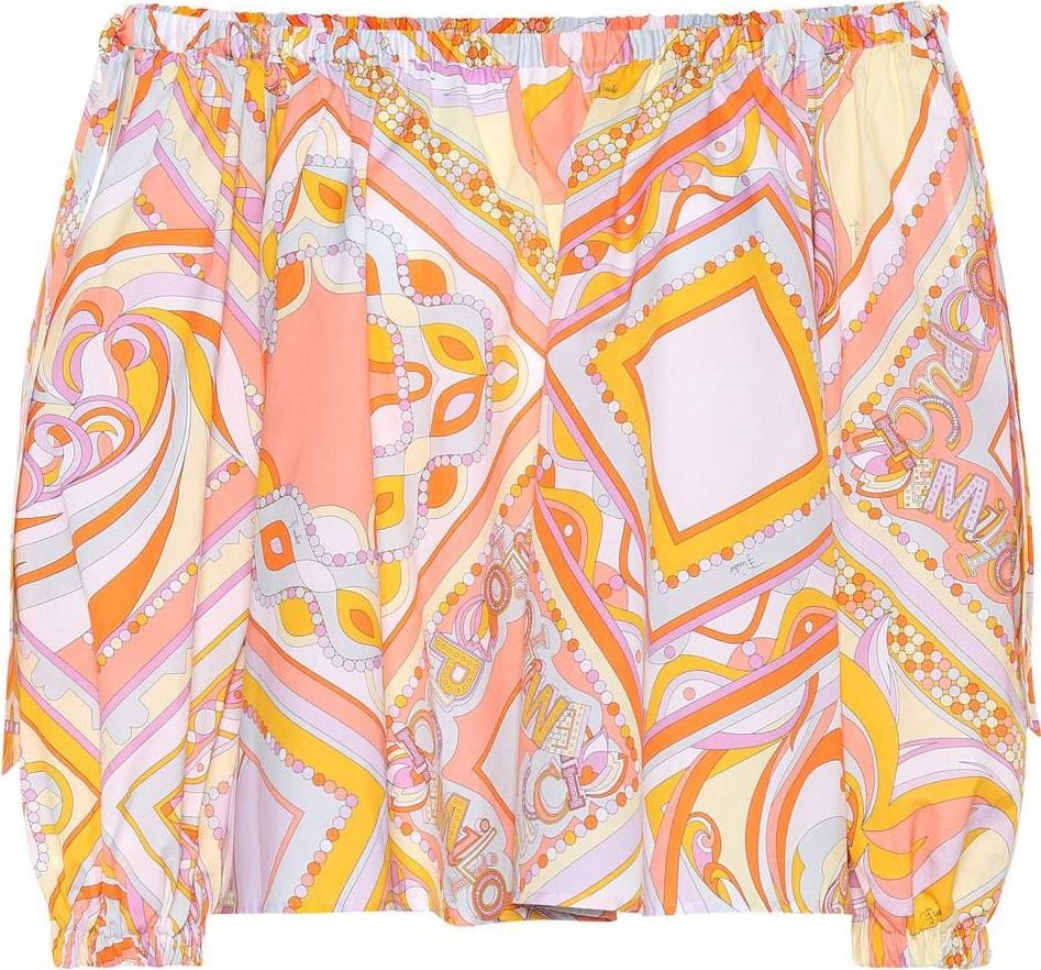 Emilio Pucci Printed off-the-shoulder top