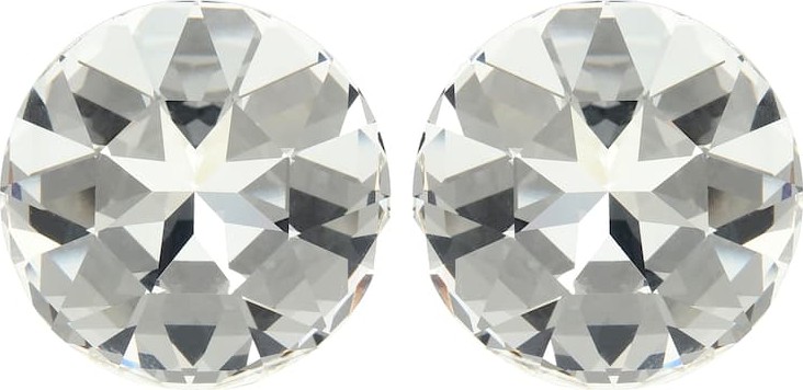 Saint Laurent Crystal-embellished clip-on earrings
