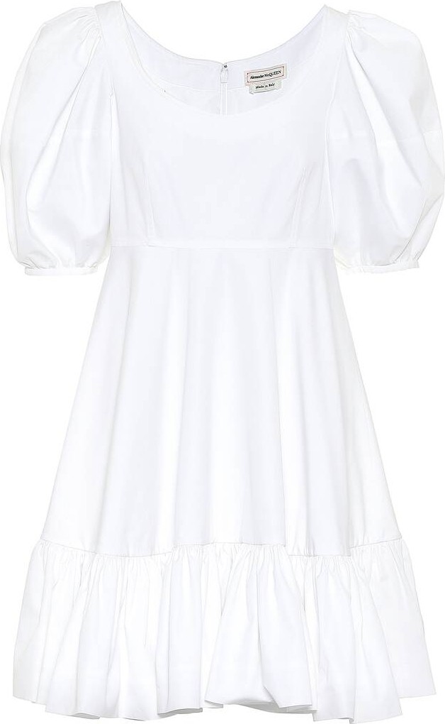 Alexander McQueen Cotton-poplin minidress