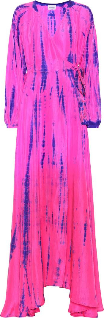 Anna Kosturova Tie-dye silk maxi dress