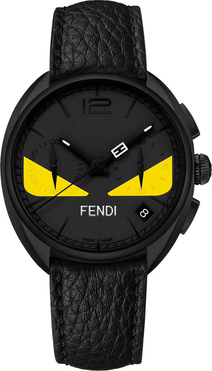 Fendi Black Stainless Steel Monster Watch
