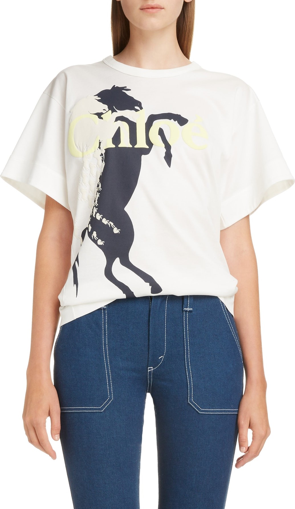 Chloe Horse Graphic Logo Tee