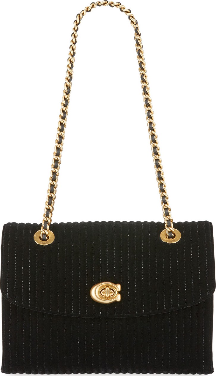 COACH Parker Quilted Velvet Shoulder Bag
