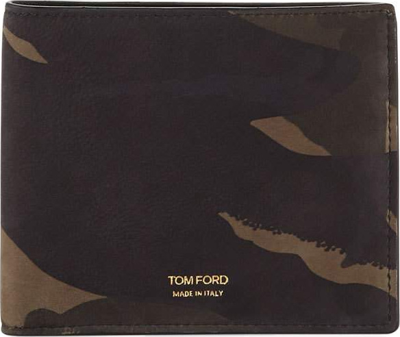 TOM FORD Camouflage-Print Leather Bi-Fold Wallet