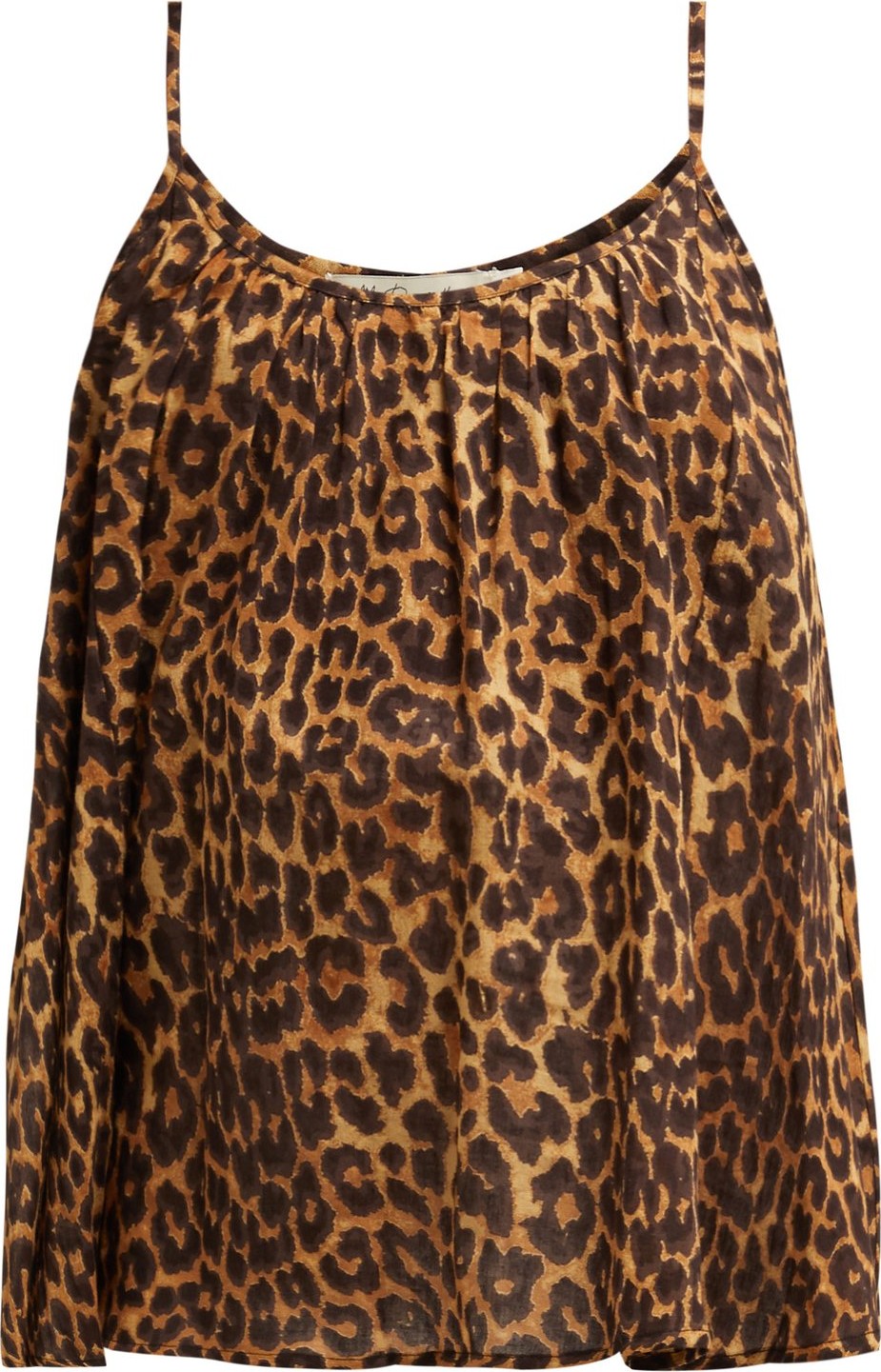 Mes Demoiselles Fauve leopard-print cotton cami top