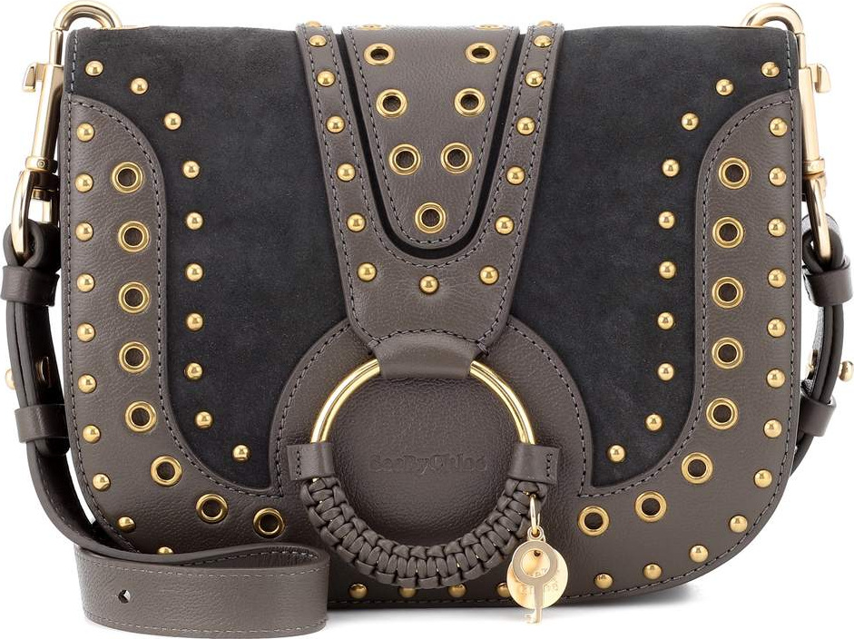 See By Chloé Hana Mini suede and leather shoulder bag
