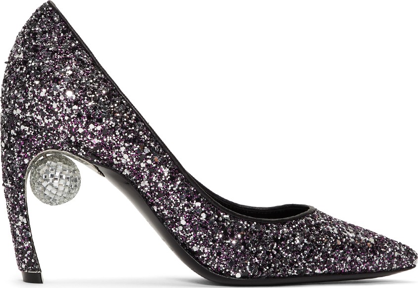 Nicholas Kirkwood Purple Glitter Maeva Pumps