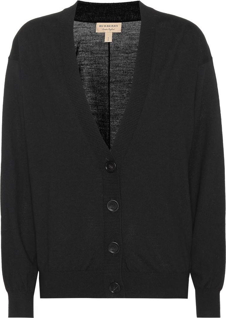 Burberry London England Vintage Check wool cardigan