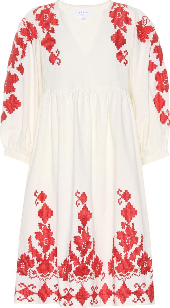 Velvet By Graham & Spencer Jora cotton and linen dress