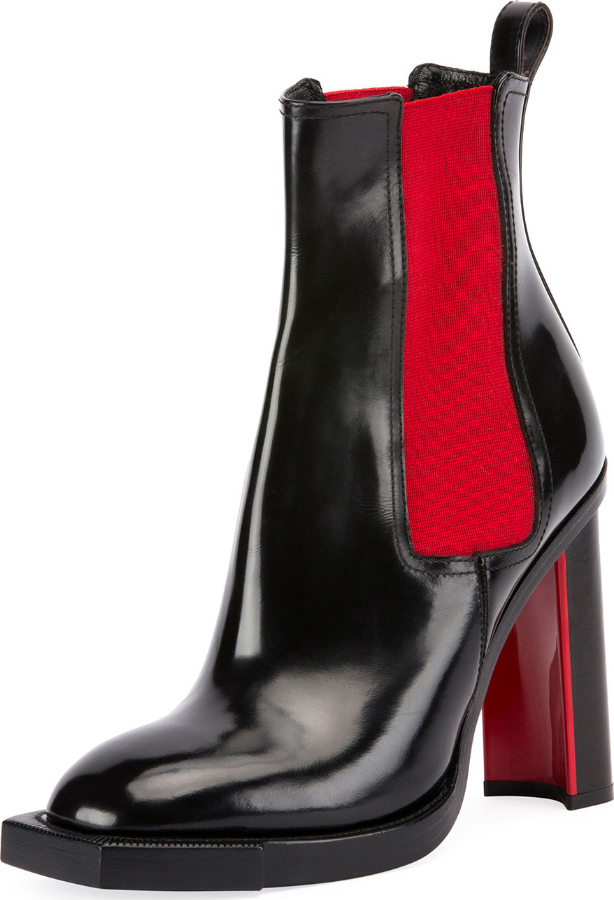 Alexander McQueen Patent Two-Tone Bootie