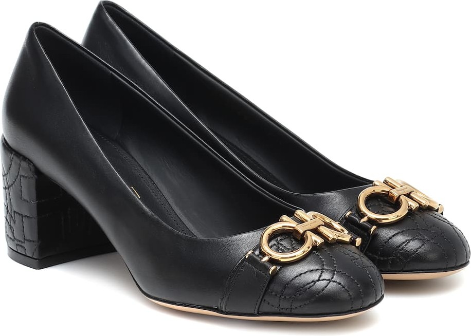Salvatore Ferragamo Garda Gancini leather pumps