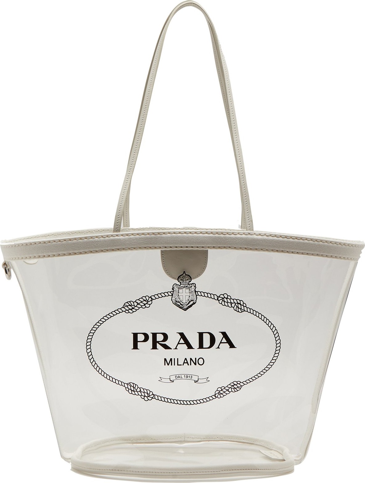 Prada Logo-print plexi tote