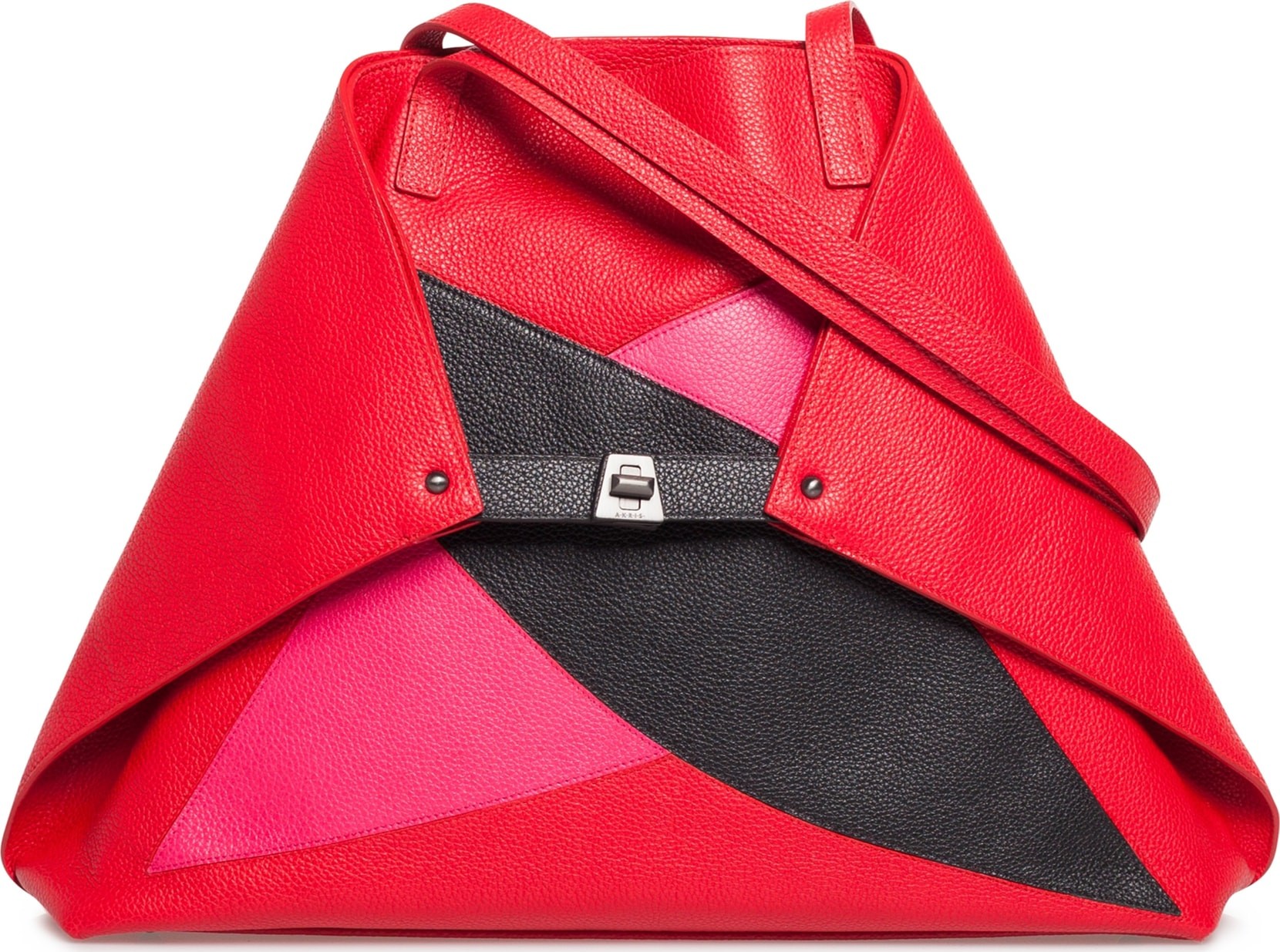 Akris AI Medium Double Diamond Leather Tote