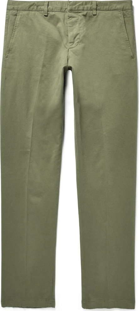 AMI Slim-Fit Stretch Cotton-Twill Chinos