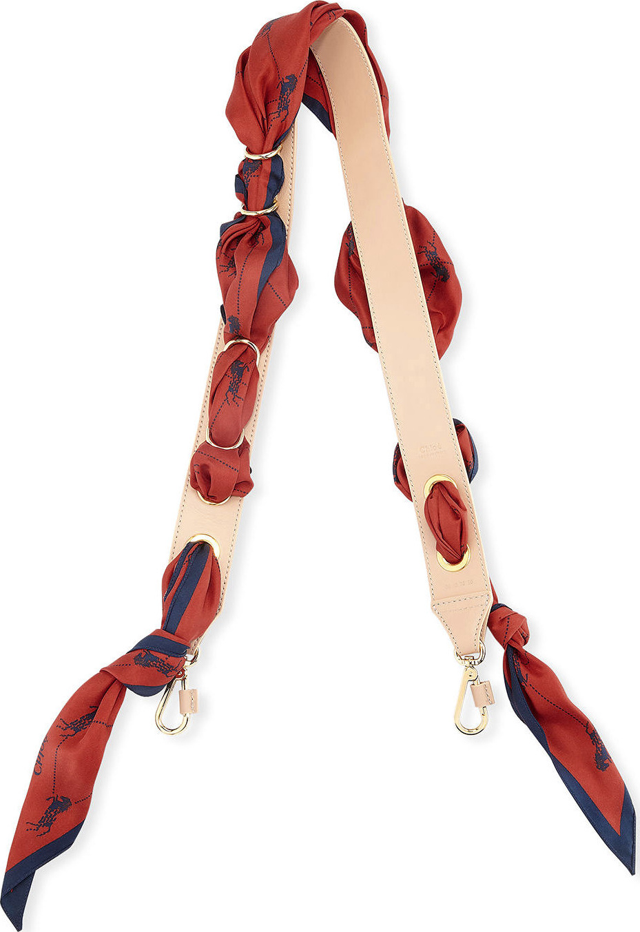 Chloe Horse-Print Woven Handbag Strap