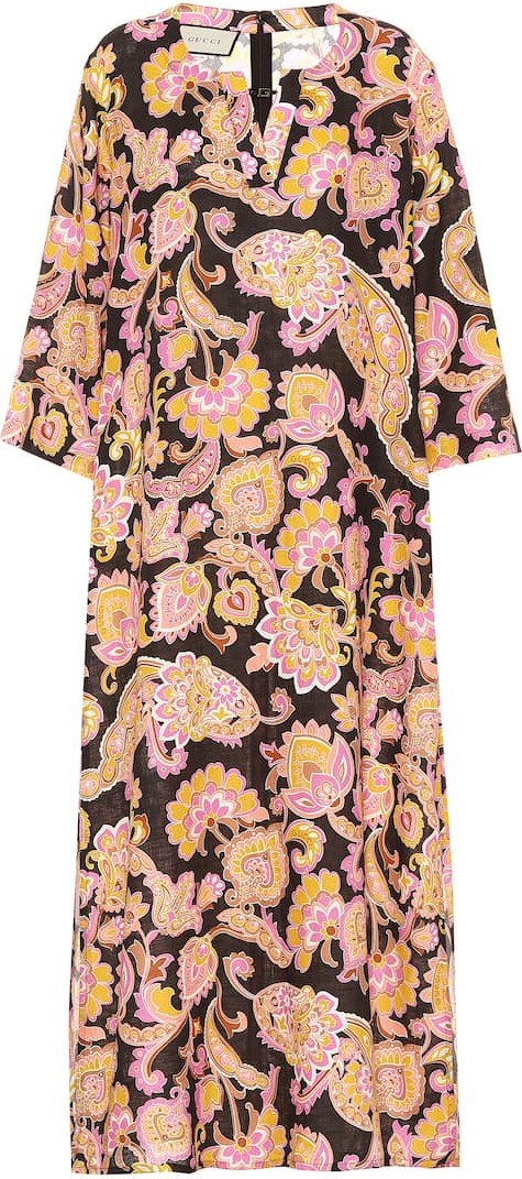 Gucci Floral linen dress