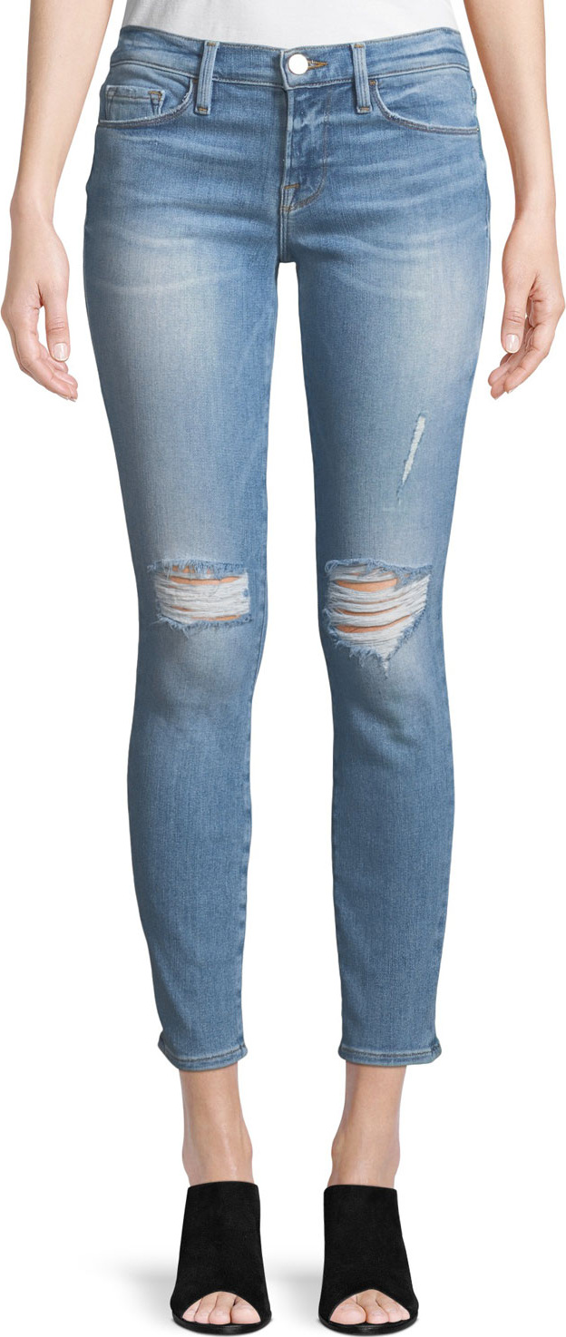 FRAME DENIM Le Skinny De Jeanne Distressed Jeans
