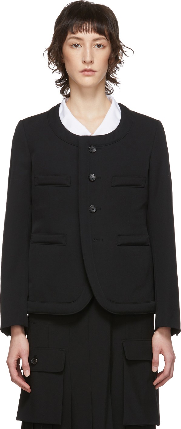 Comme Des Garçons Comme Des Garçons Black Wool Blazer