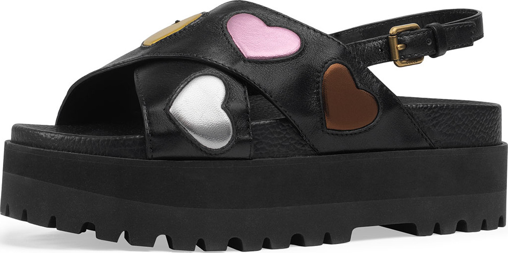 Gucci Platform Leather Sandals