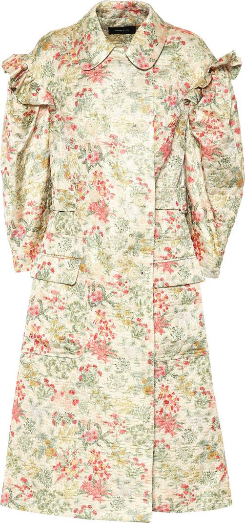 Simone Rocha Floral brocade coat