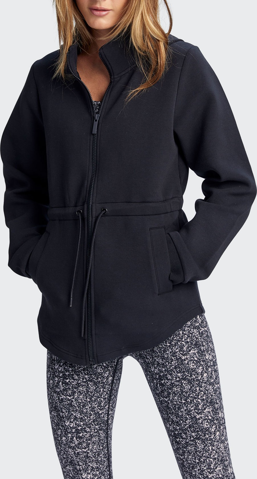 Varley Dahlia Cinched-Waist Hooded Jacket