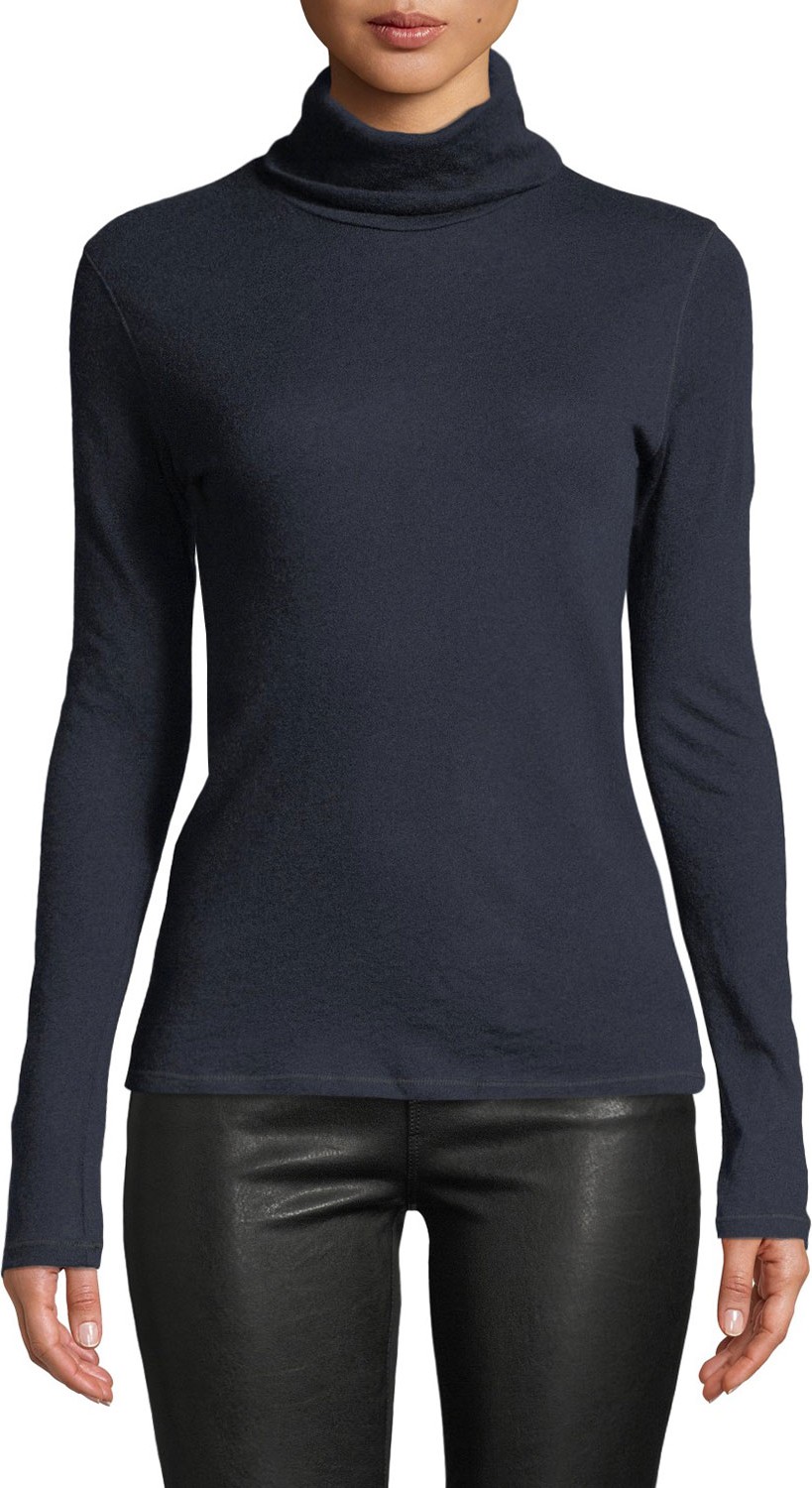 Majestic Cashmere Basic Turtleneck Top