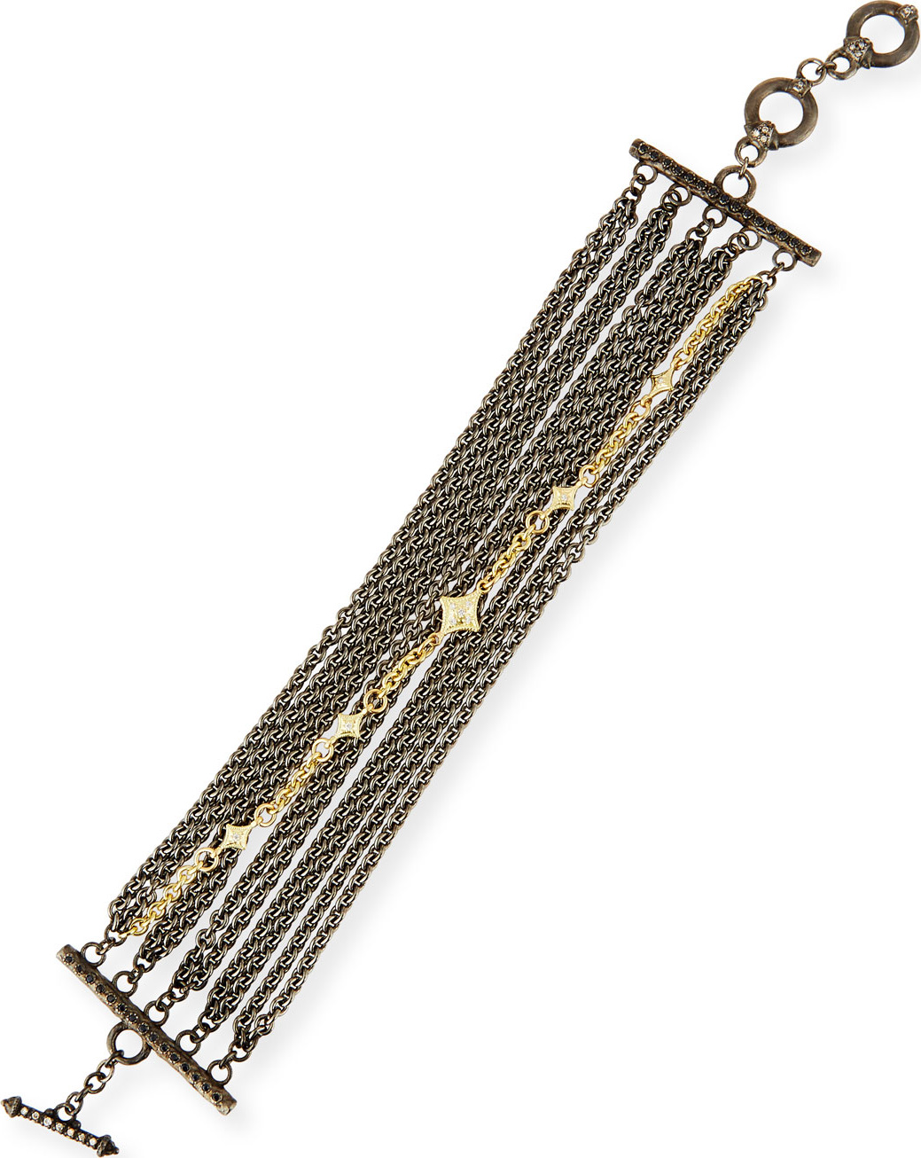 Armenta Old World Multi-Chain Bracelet with Diamonds