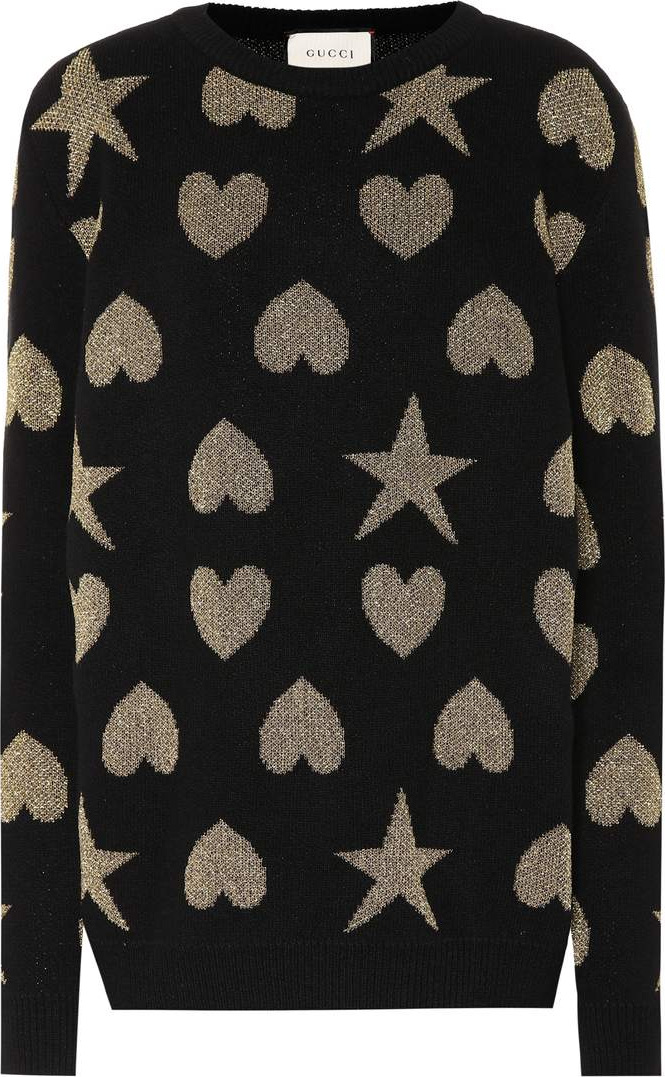 Gucci Hearts and stars wool-blend sweater